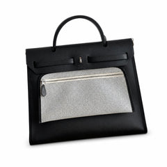 Hermès Herbag Zip 31 All Black Calf Leather Palladium Hardware