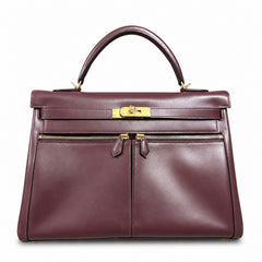 Hermès Box Kelly 35 Lakis Leather Gold Hardware Women Handbag