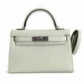 Hermès Kelly Sellier 19 Vert Fizz Epsom Palladium Hardware