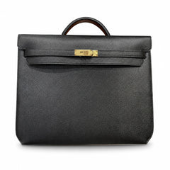 Hermès Kelly Depeches 36 Noir Epsom Calf Leather Gold Hardware