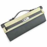Hermès Kelly Cut 31 Clutch Epsom Leather Picture Pewter Gray
