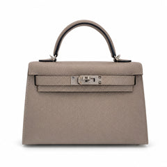 Hermès Kelly Sellier 19 Gris Asphalte Epsom Palladium Hardware