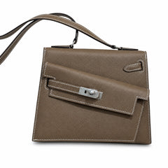 Hermès Kelly En Désordre 20cm Etoupe Epsom Calf Leather Palladium Hardware