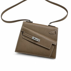 Hermès Kelly En Désordre 20cm Etoupe Epsom Calf Leather Palladium Hardware
