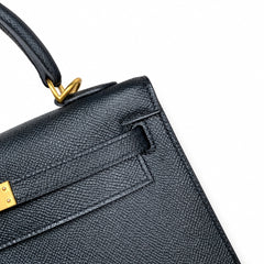 Hermès Kelly Sellier 25cm Noir Epsom Calf Leather Gold Hardware