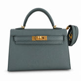 Hermès Kelly Sellier 19 Vert Amande Epsom Gold Hardware