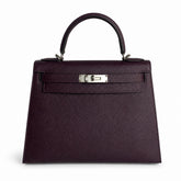 Hermès Kelly II 28cm Prunier Epsom Calf Leather Palladium Hardware