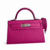 Hermès Kelly Sellier 19 Rose Purple Epsom Palladium Hardware