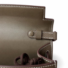 Hermès Kelly Shoulder Two-Tone Etoupe & Craie Epsom Palladium Hardware