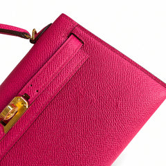 Hermès Kelly Sellier 19 Rose Jaipur Epsom Calf Leather Gold Hardware