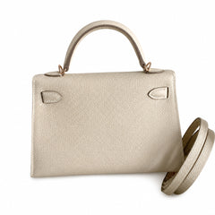 Hermès Mini Kelly II 19cm Milkshake Epsom Calf Leather Rose Gold Hardware