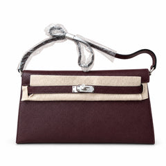 Hermès Kelly Shoulder Two-Tone Bordeaux & Craie Epsom Palladium Hardware
