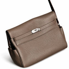 Kelly Messenger GM 31 Veau Togo, Gris Étain, Palladium Hardware