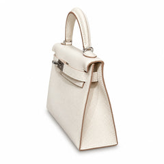 Hermès Mini Kelly II 20 Craie Epsom Calf Leather Palladium Hardware