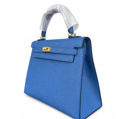 Hermès Kelly 25 Tanzania Blue Epsom Gold Hardware