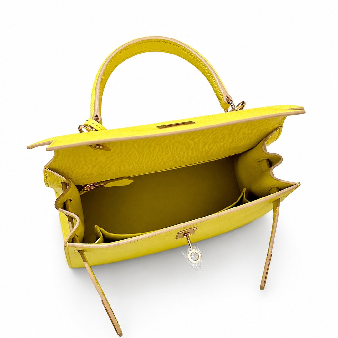 Hermès Kelly 25 9R Lime Epsom Gold Hardware