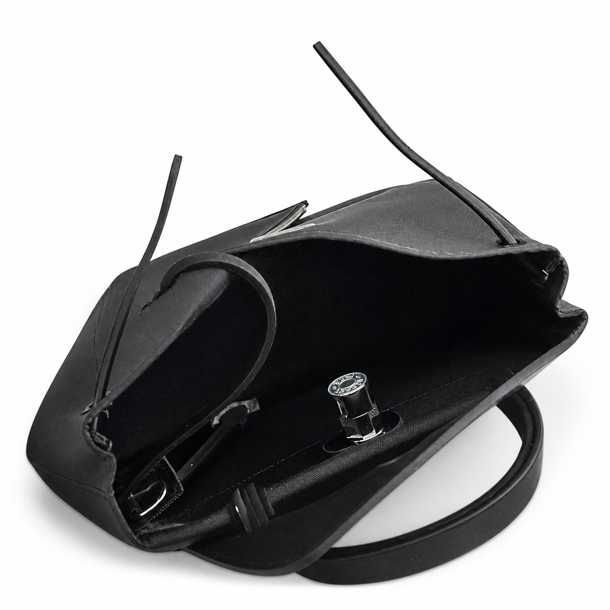 Hermès Herbag Zip 31 Noir Plain Toile H / Noir Vache Hunter Leather Palladium Hardware