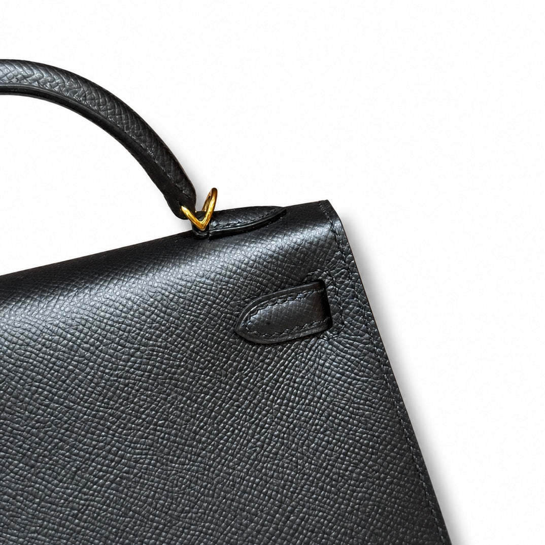 Hermès Mini Kelly II 20 Noir Epsom Calf Leather Gold Hardware