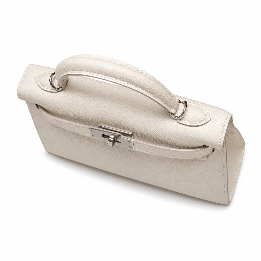 Hermès Mini Kelly II 20 Craie Epsom Calf Leather Palladium Hardware