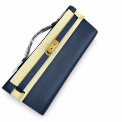 Hermès Kelly Cut 31 Clutch Epsom Leather Picture Dark Blue