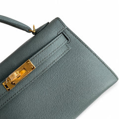 Hermès Kelly Sellier 19 Vert Amande Epsom Gold Hardware