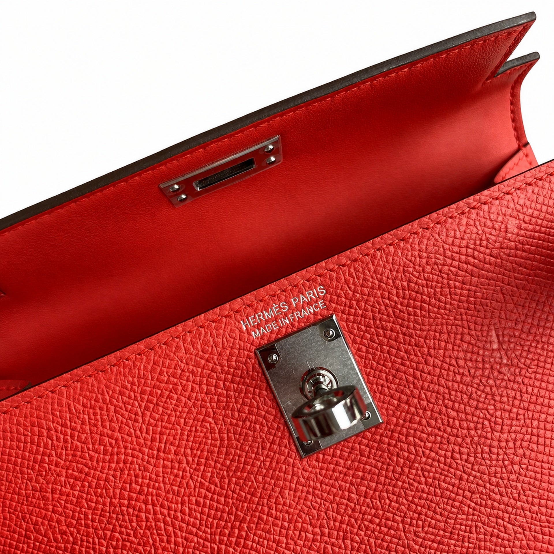 Hermès Kelly Sellier 19 Rouge Casaque Epsom Palladium Hardware