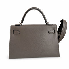 Hermès Kelly Sellier 19 Gris Etain Epsom Palladium Hardware