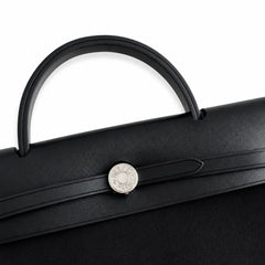 Hermès Herbag Zip 31 All Black Suede & Calf Leather Palladium Hardware