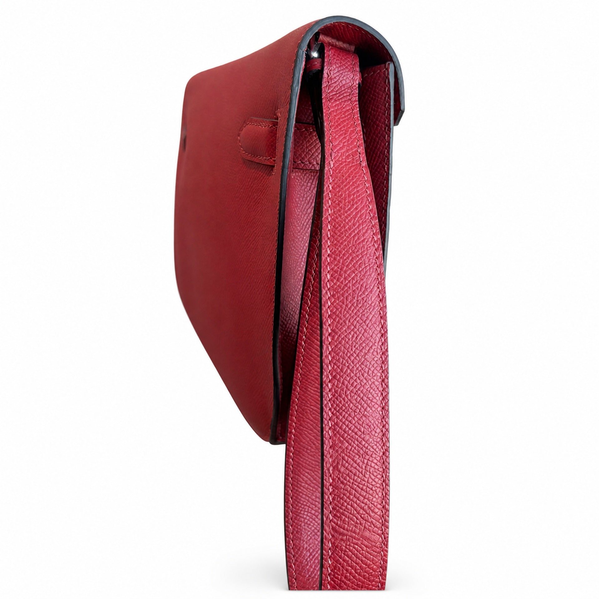 Hermès Kelly Dépêches 25 Rouge Casaque Epsom Calf Leather Palladium Hardware
