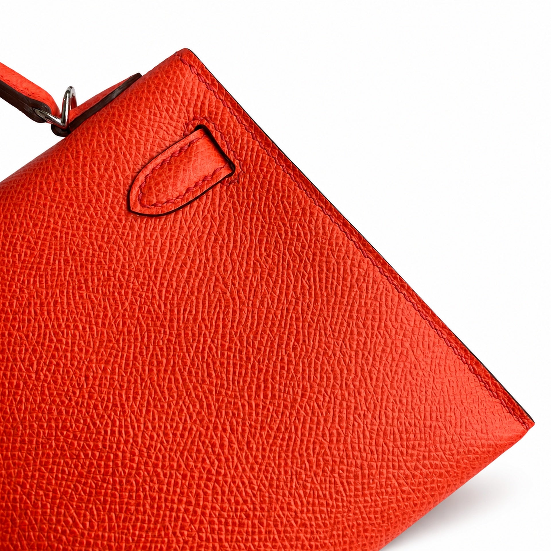 Hermès Kelly Sellier 19 Rouge Casaque Epsom Palladium Hardware