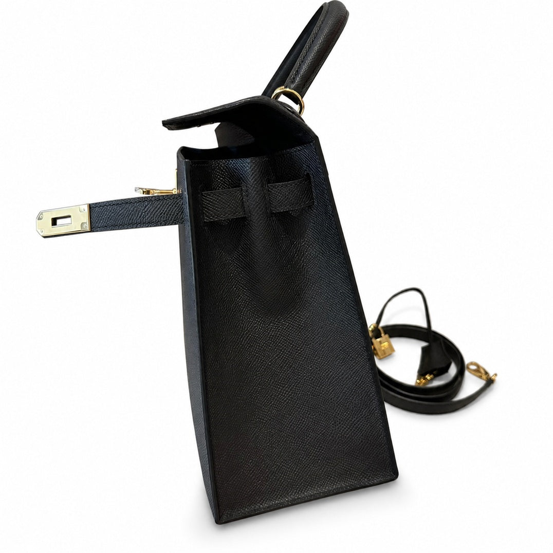 Hermès Kelly Sellier 32cm Noir Epsom Calf Leather Gold Hardware