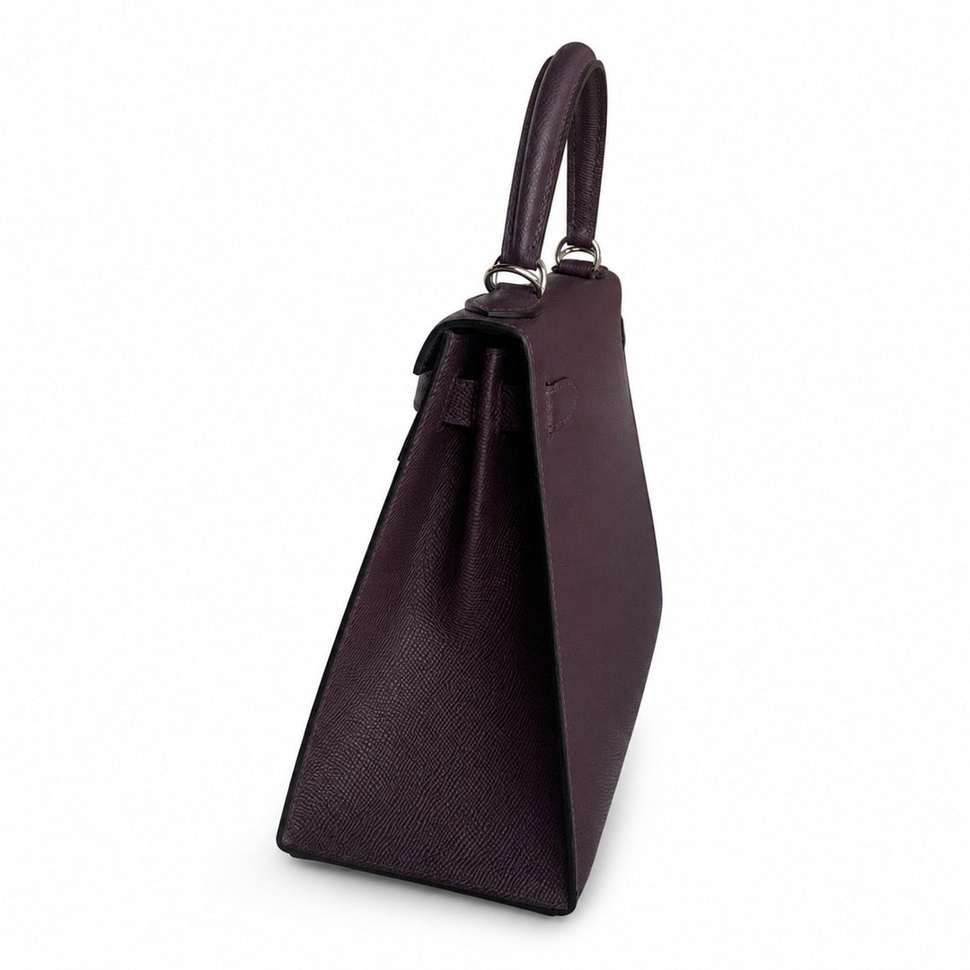 Hermès Kelly II 28cm Prunier Epsom Calf Leather Palladium Hardware