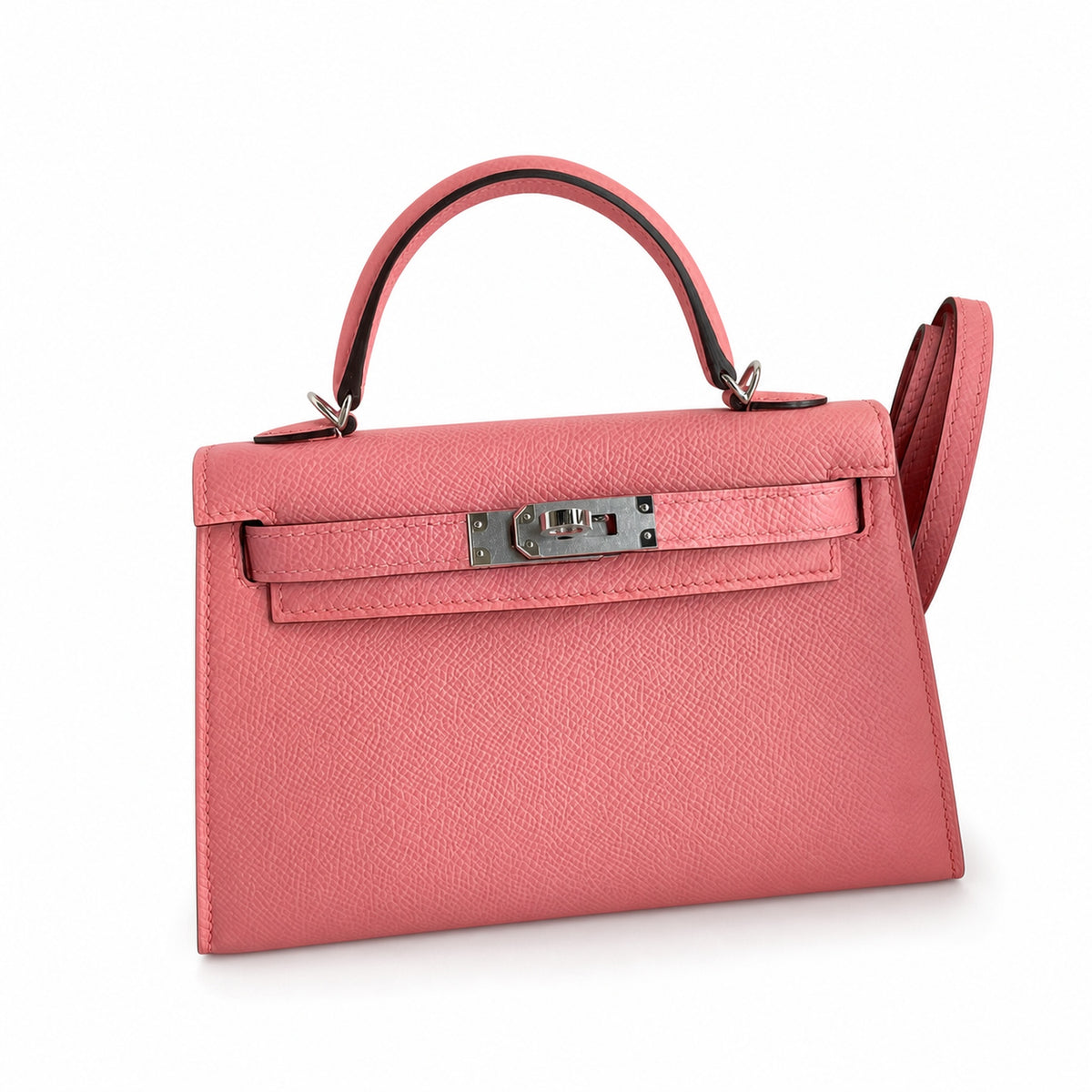 Hermès Kelly Sellier 19 Rose Confetti Epsom Palladium Hardware