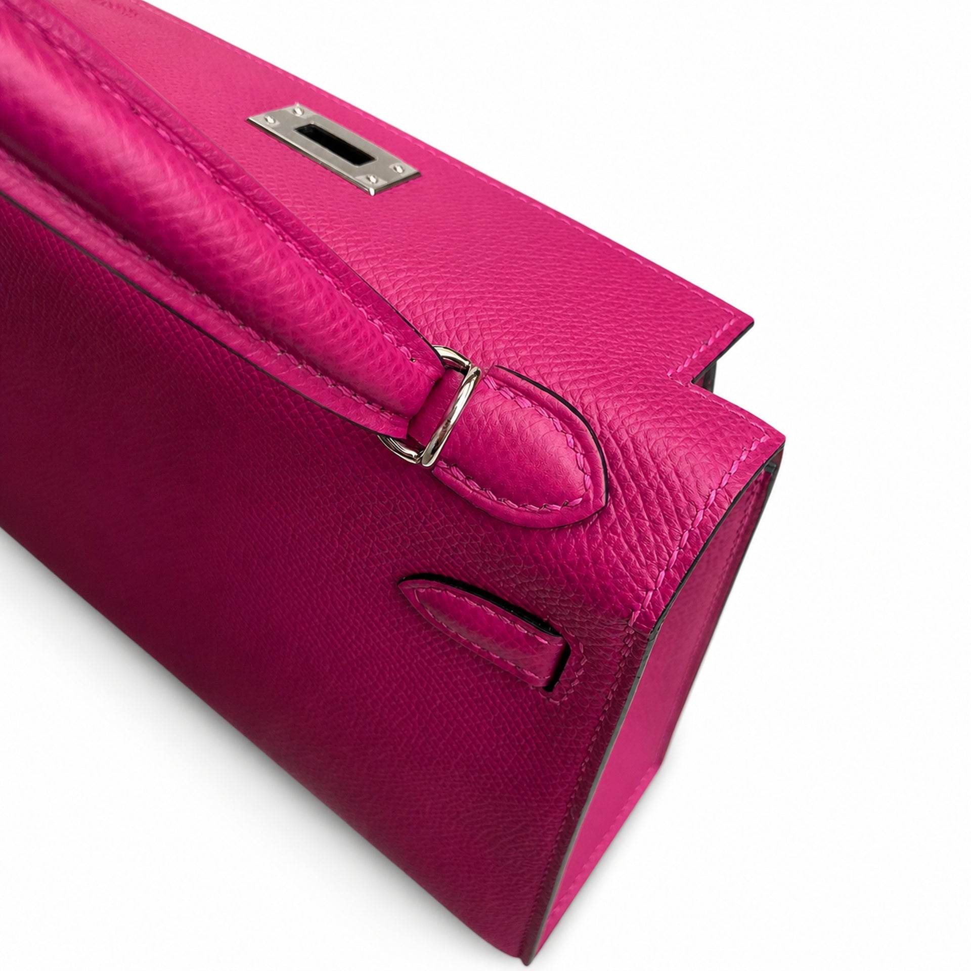 Hermès Kelly Sellier 19 Rose Purple Epsom Palladium Hardware