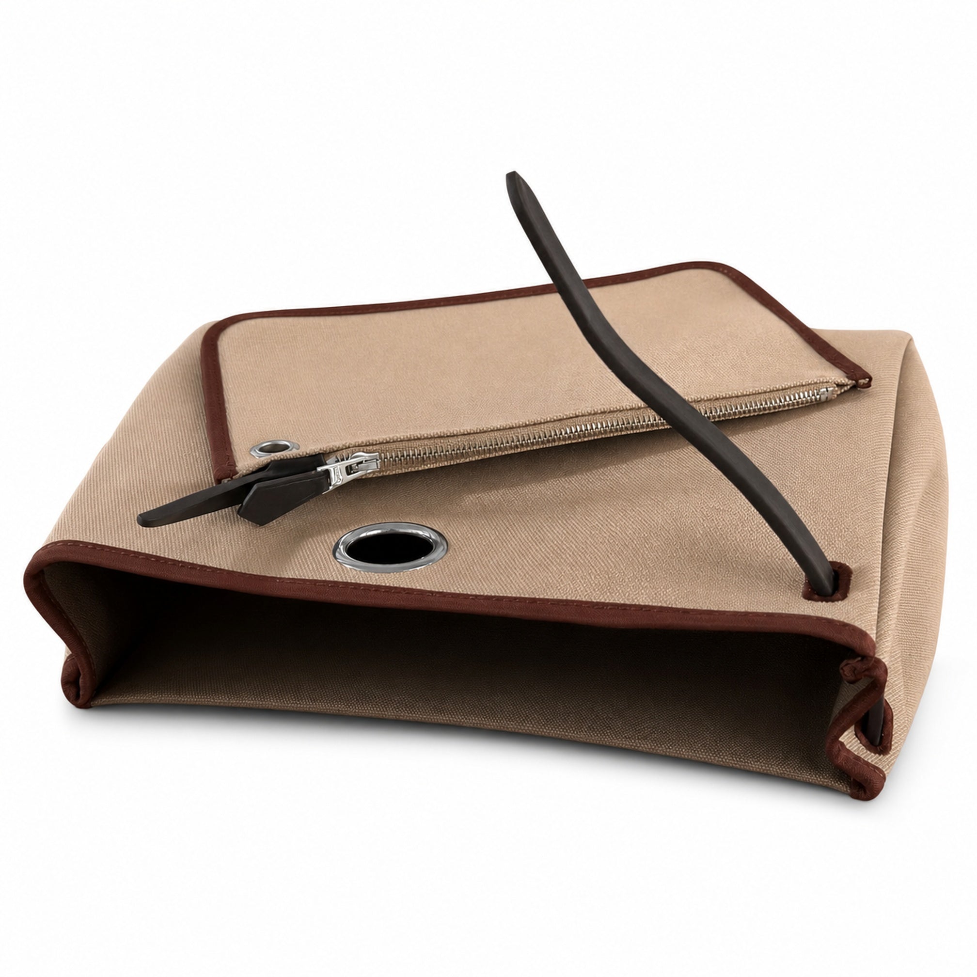 Hermès Herbag Zip 31 Beige Sable Toile H / Noir Vache Hunter Leather Palladium Hardware