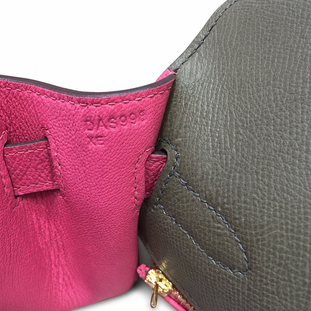 Hermès Kelly II 28cm Bleu Pale × Jaune Ambre Color Matching Epsom Calf Leather Gold Hardware