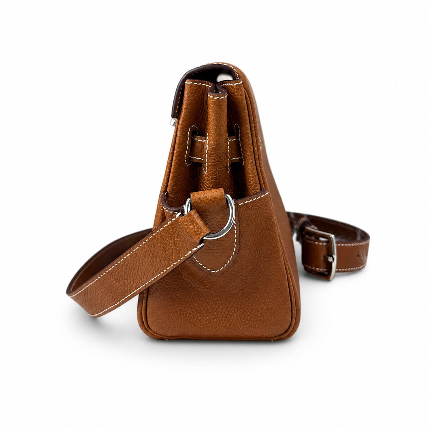 Kelly Messenger PM 27 Veau Togo, Cognac, Gold Hardware
