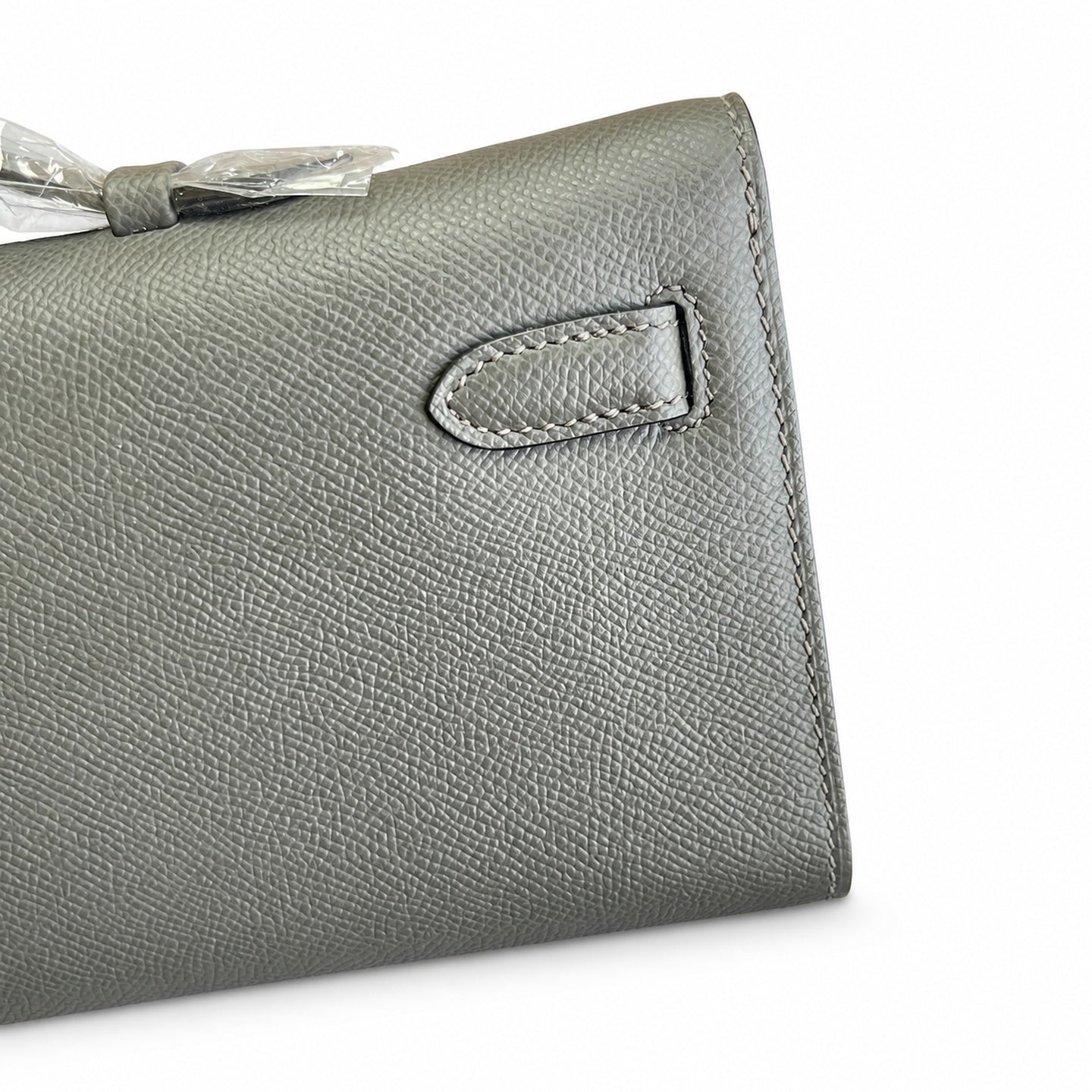 Hermès Kelly Cut 31 Clutch Epsom Leather Picture Pewter Gray