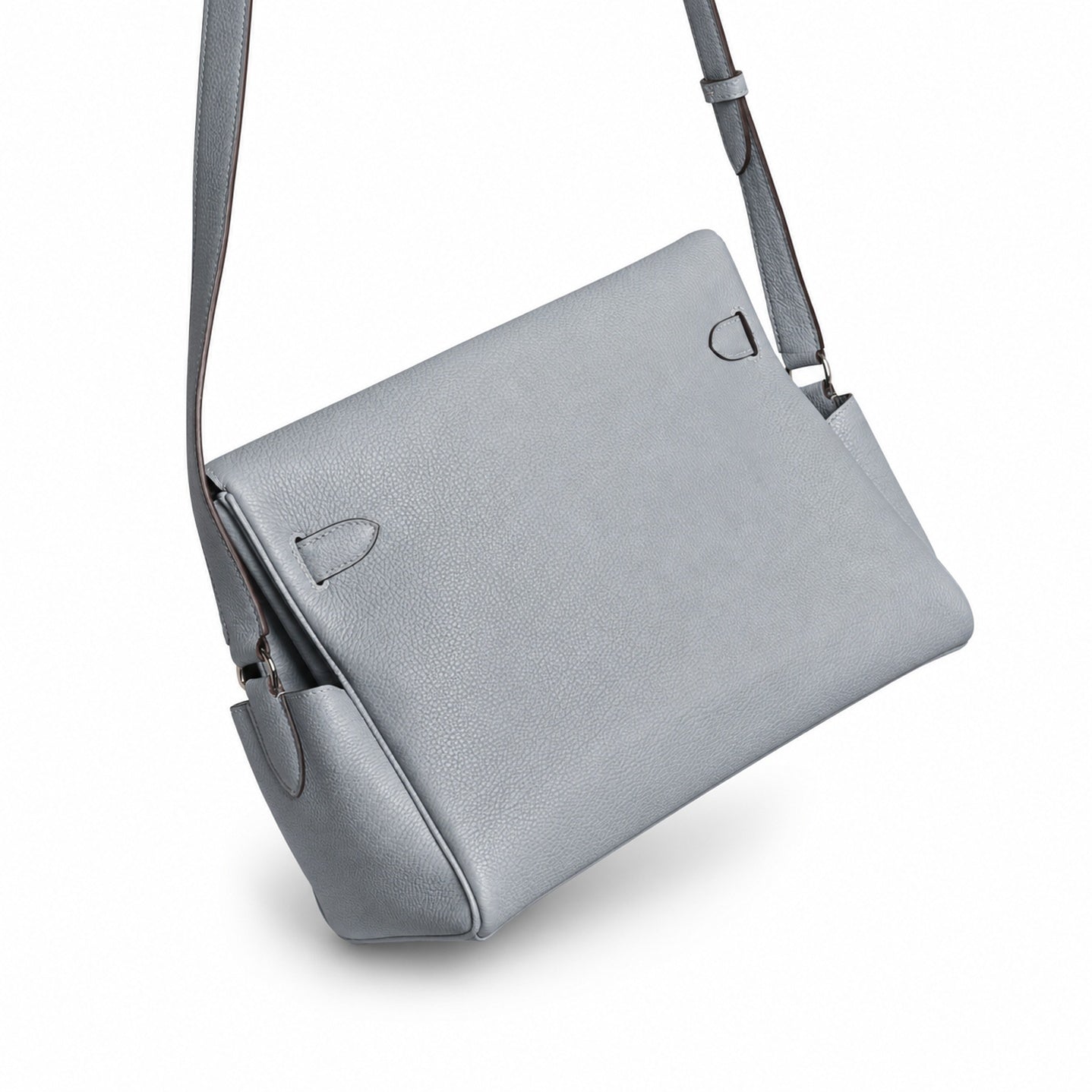 Kelly Messenger GM 31 Veau Togo, Bleu Lin, Palladium Hardware