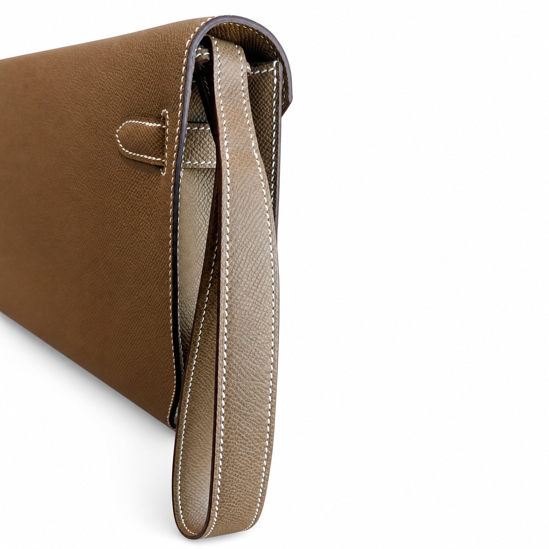 Hermès Kelly Dépêches 25 Etoupe Epsom Calf Leather Palladium Hardware