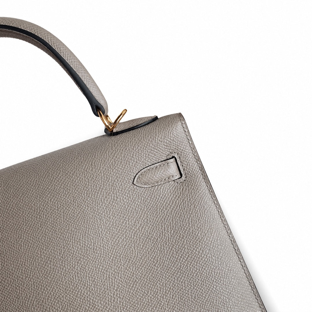 Hermès Mini Kelly II 25cm Gris Asphalte Epsom Calf Leather Gold Hardware