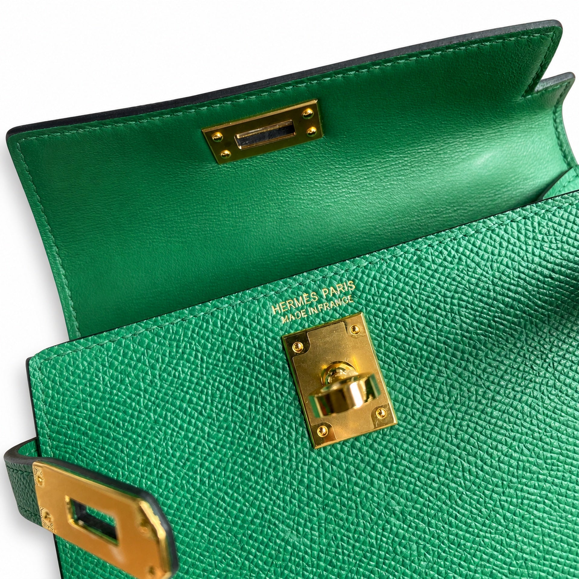 Hermès Kelly Sellier 19 Vert Cactus Epsom Gold Hardware