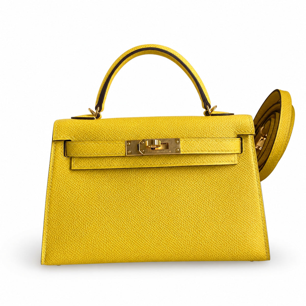 Hermès Kelly Sellier 19 Jaune Naples Epsom Gold Hardware