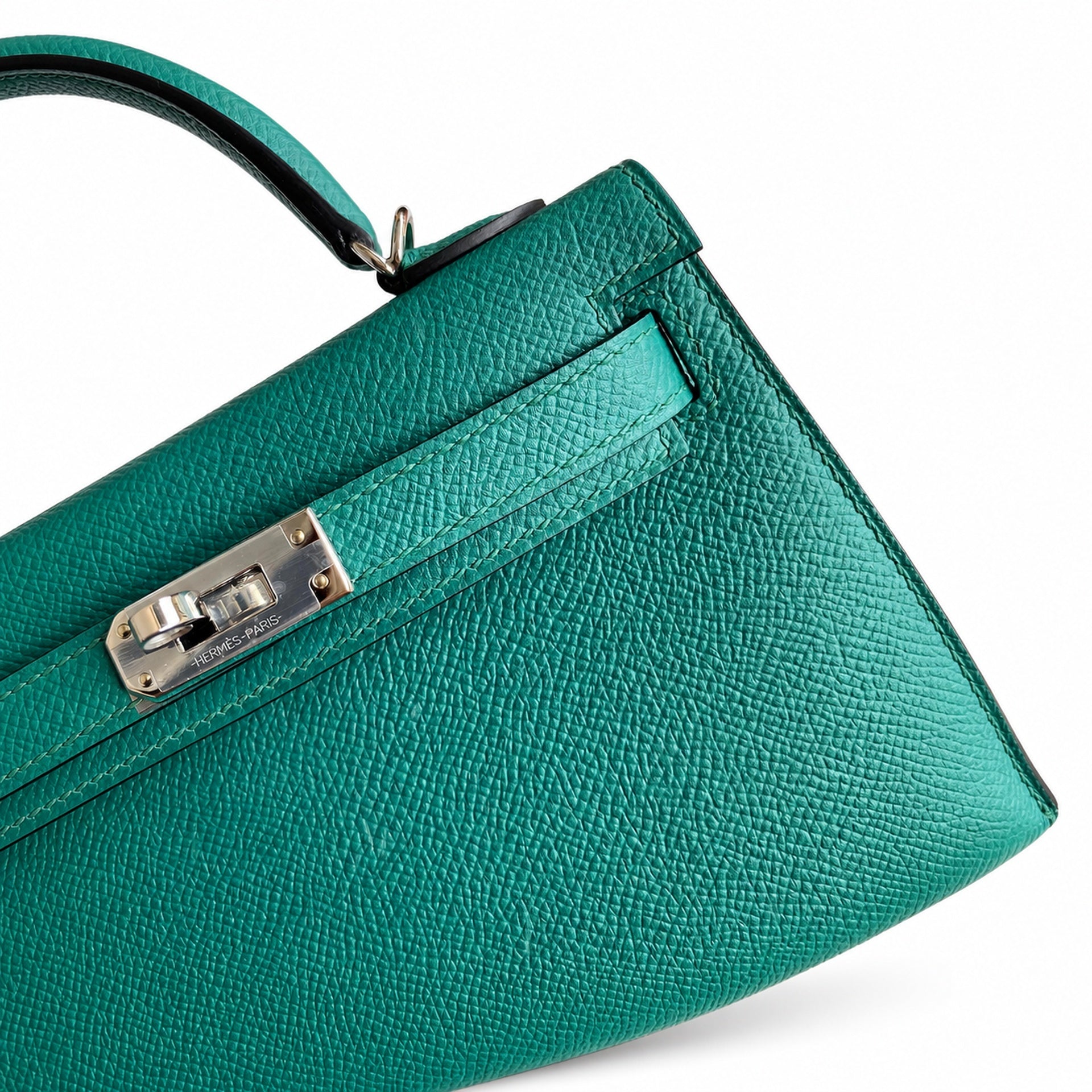 Hermès Kelly Sellier 19 Vert Malachite Epsom Palladium Hardware