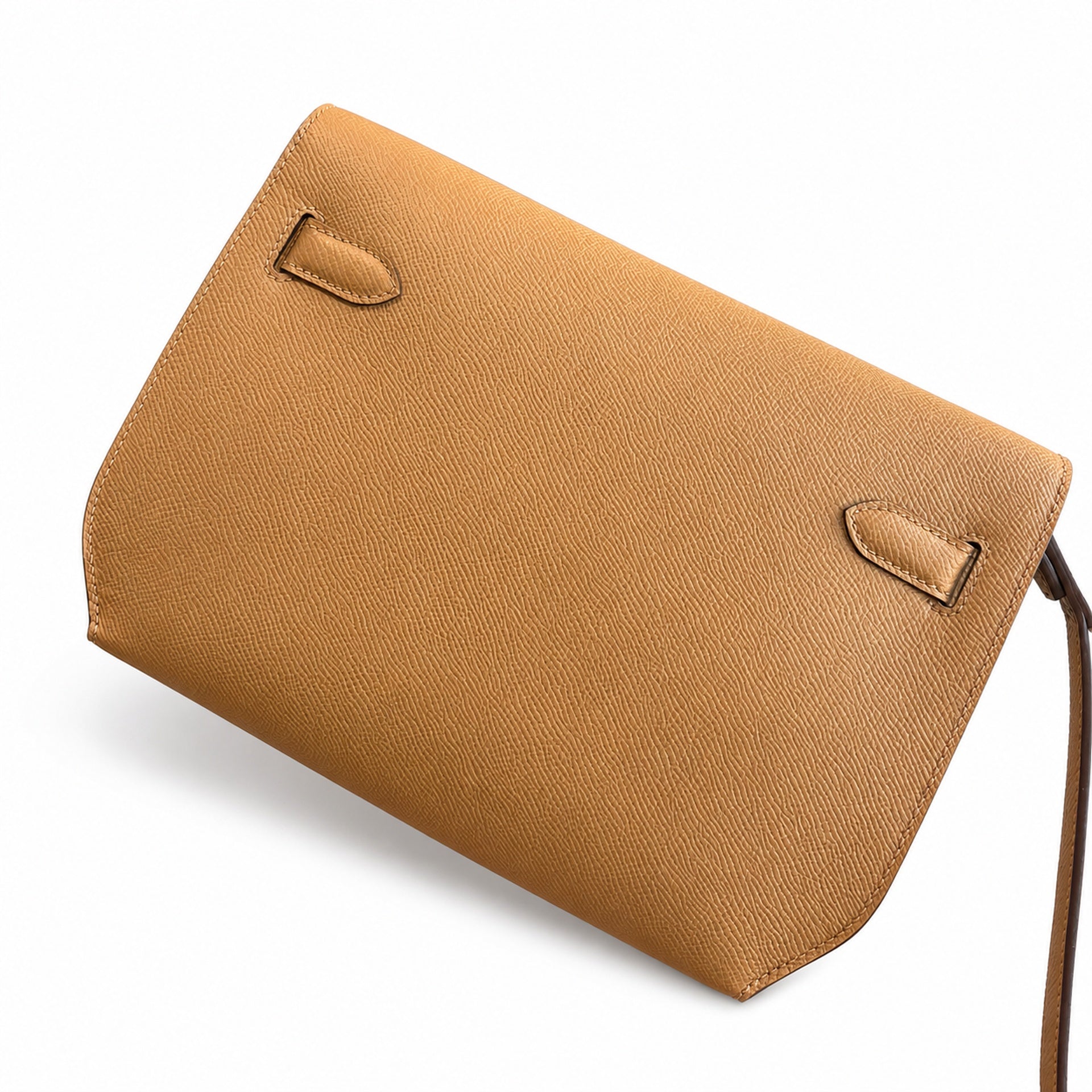 Hermès Kelly Dépêches 25 Fauve Epsom Calf Leather Palladium Hardware