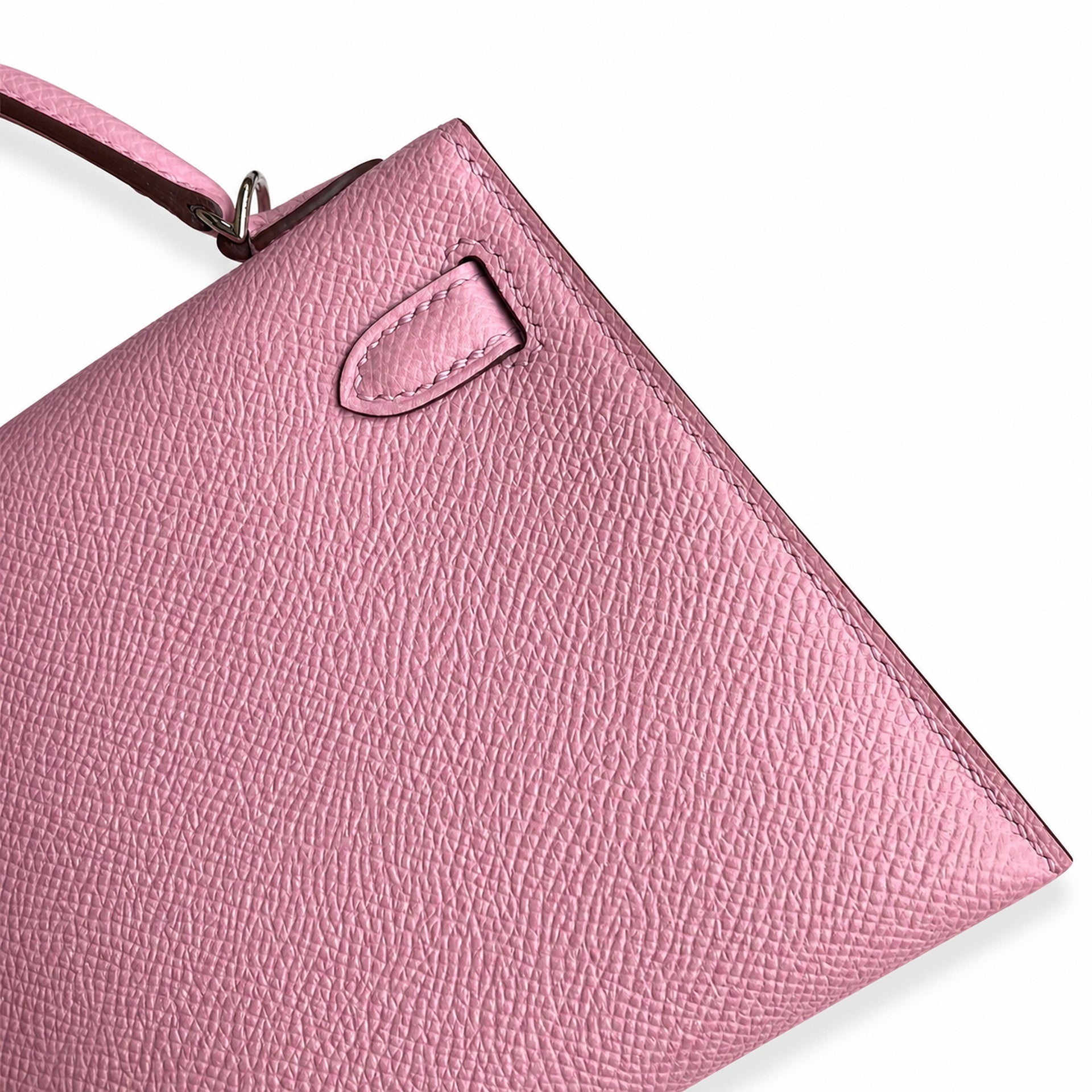 Hermès Mini Kelly II 19cm Mauve Sylvestre Epsom Calf Leather Palladium Hardware