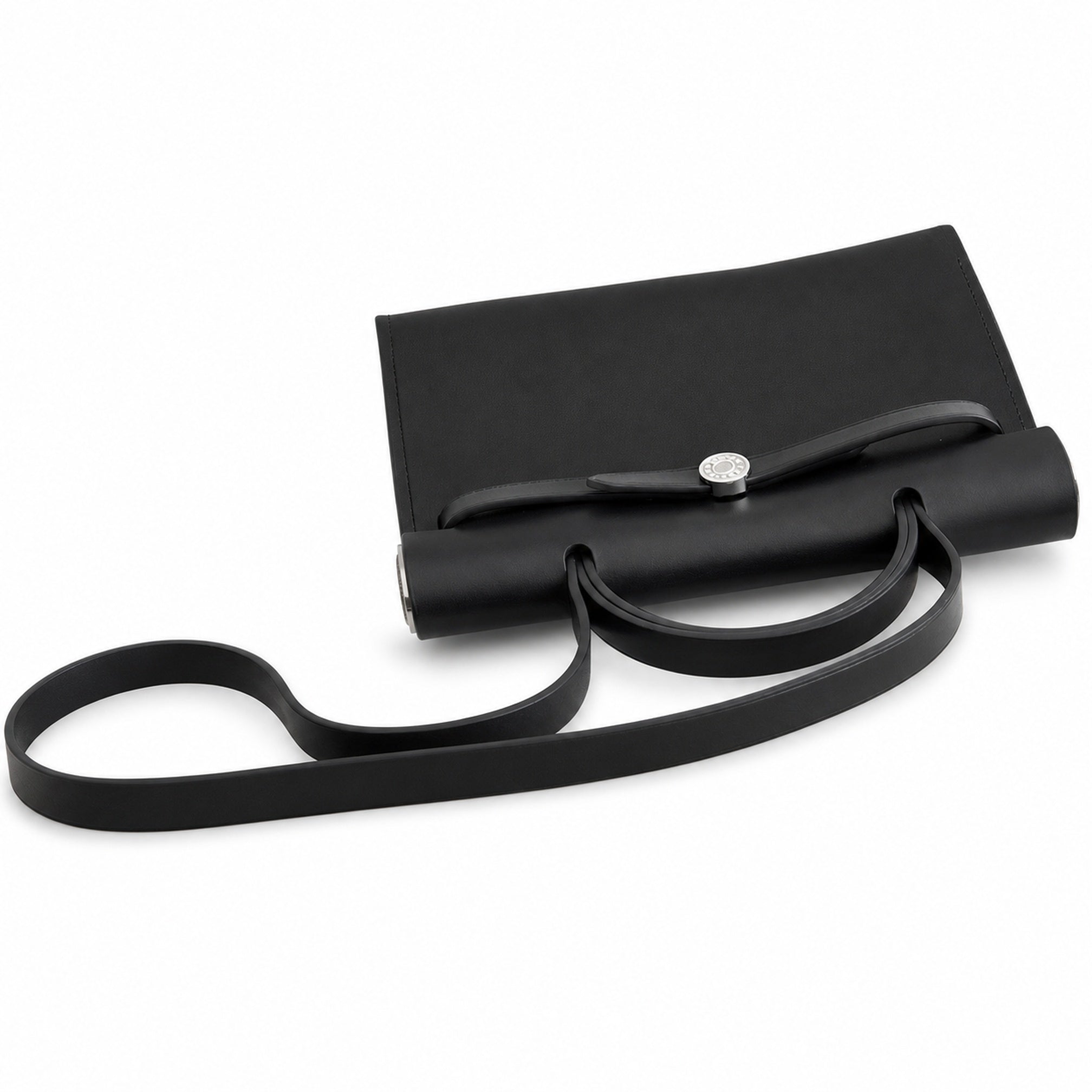 Hermès Herbag Zip 31 All Black Suede & Calf Leather Palladium Hardware
