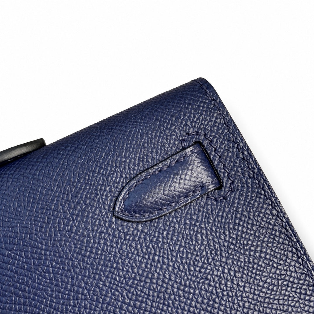 Hermès Kelly Cut 31 Bleu Saphir Epsom Palladium Hardware