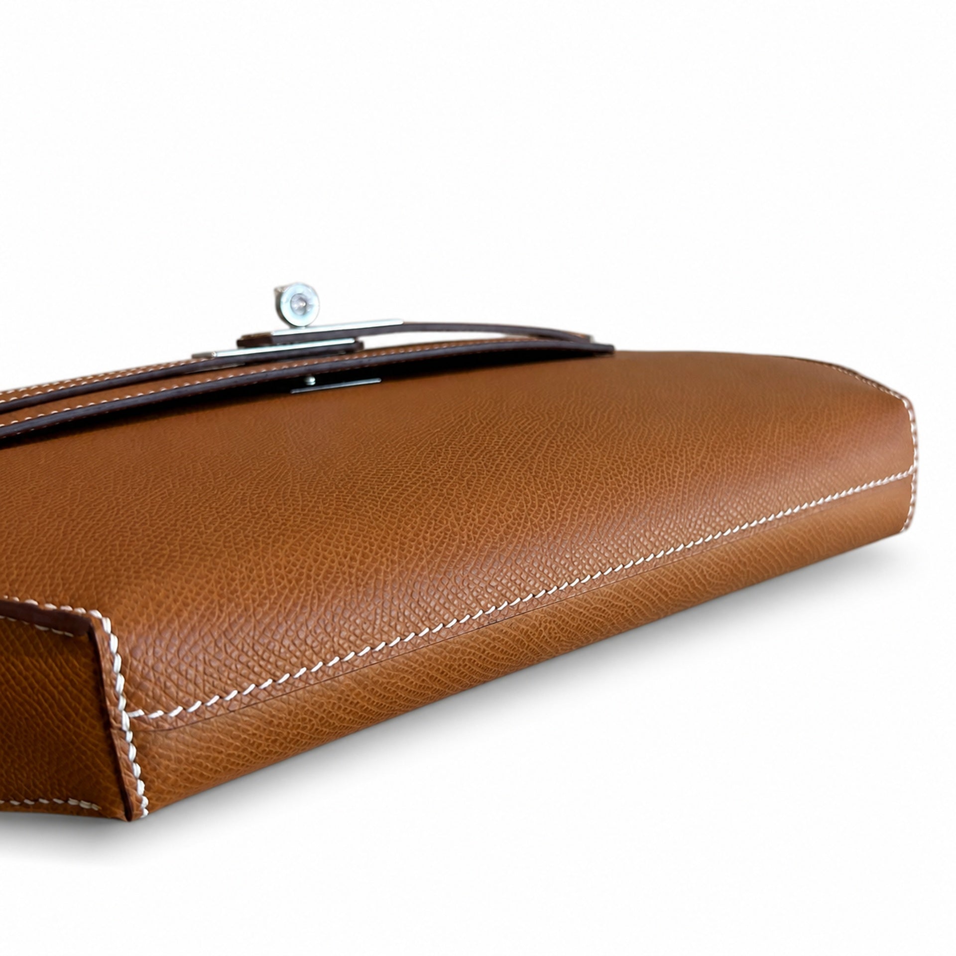 Hermès Kelly Dépêches 25 Fauve Epsom Calf Leather Gold Hardware