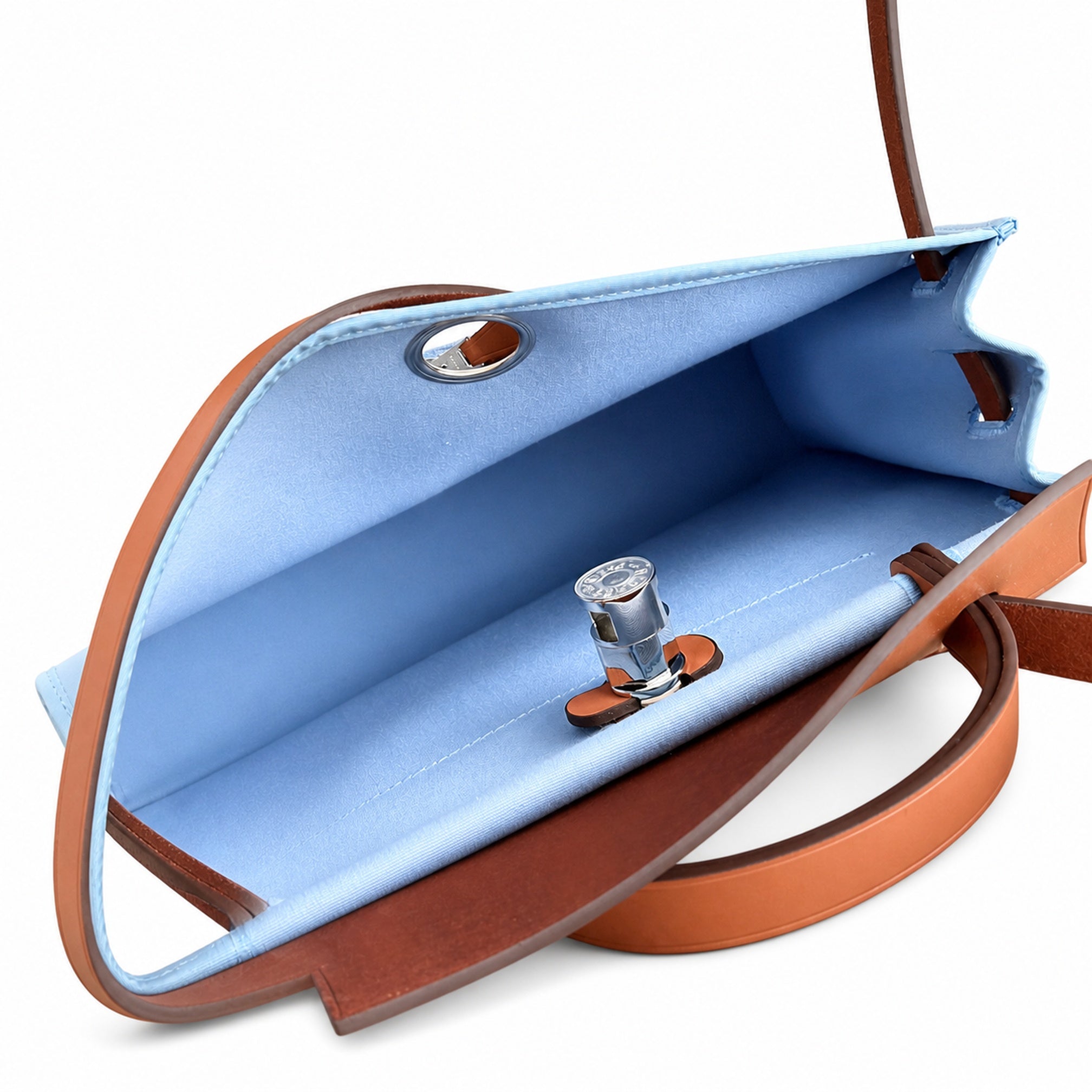 Hermès Herbag Zip 31 Bleu Agate Toile Militaire / Fauve Vache Hunter Palladium Hardware